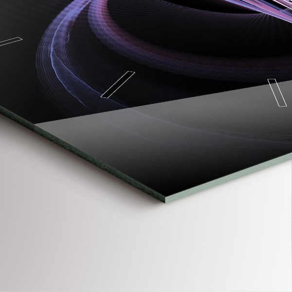 Square wall clock Purple abstraction