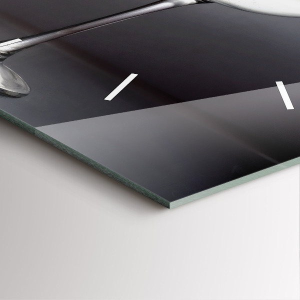 Square wall clock Glass of wine