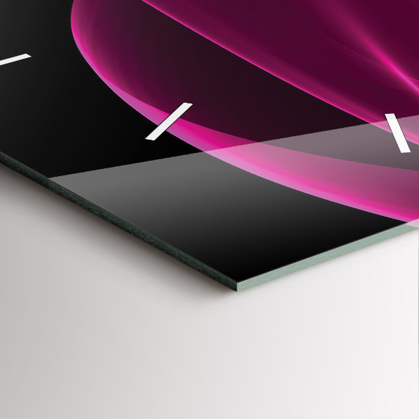 Square wall clock Pink abstraction