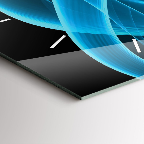 Square wall clock Blue abstraction