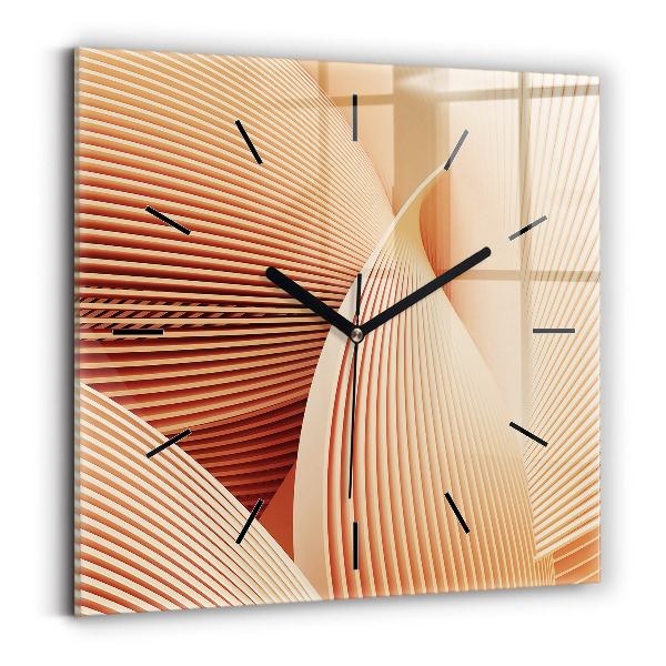 Square wall clock Abstract wave pattern