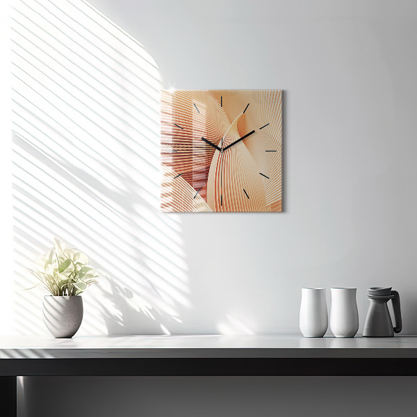 Square wall clock Abstract wave pattern