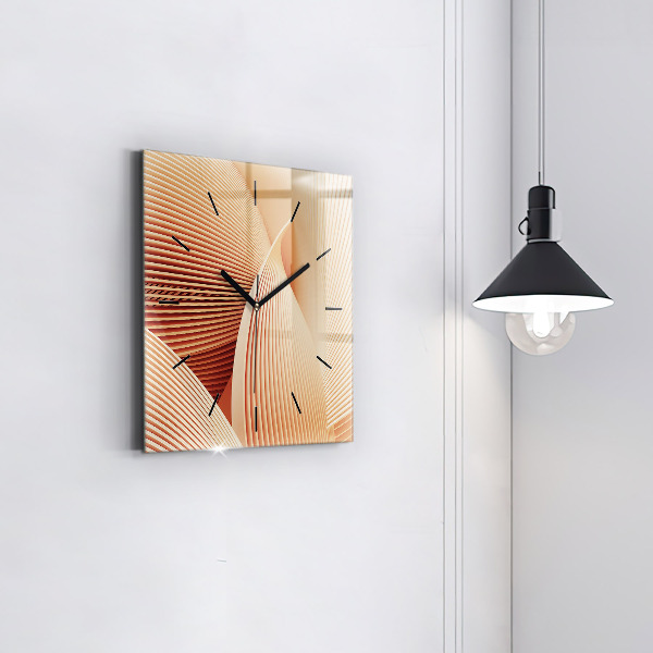 Square wall clock Abstract wave pattern