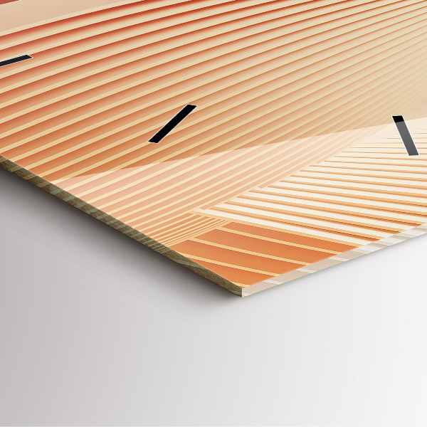 Square wall clock Abstract wave pattern