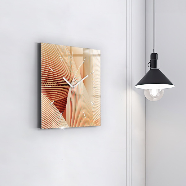 Square wall clock Abstract wave pattern