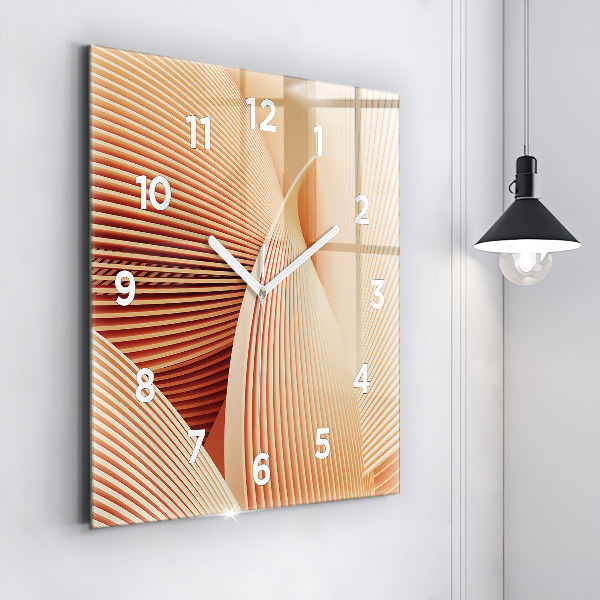 Square wall clock Abstract wave pattern