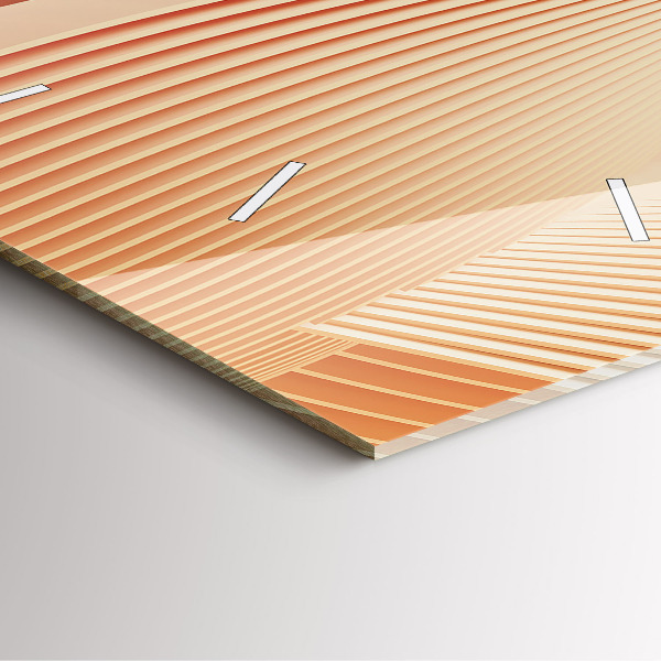 Square wall clock Abstract wave pattern