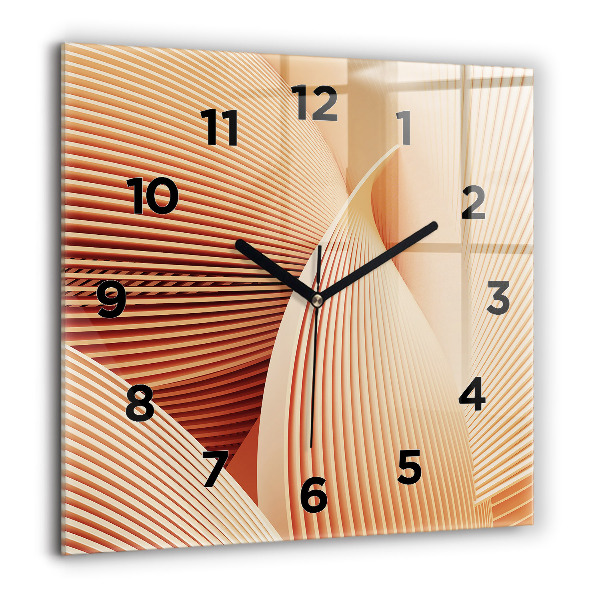 Square wall clock Abstract wave pattern