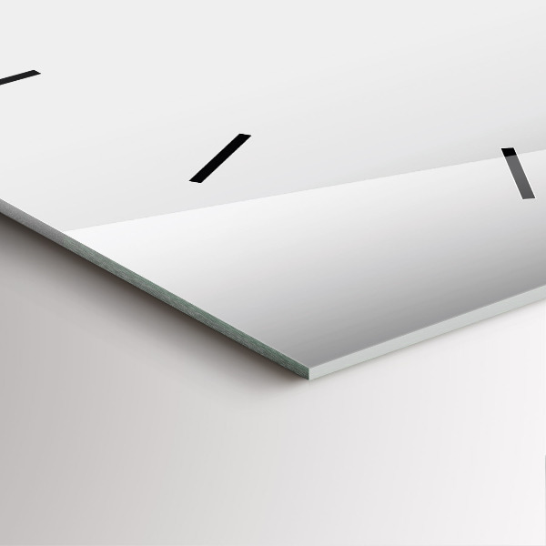 Square wall clock Silver abstraction