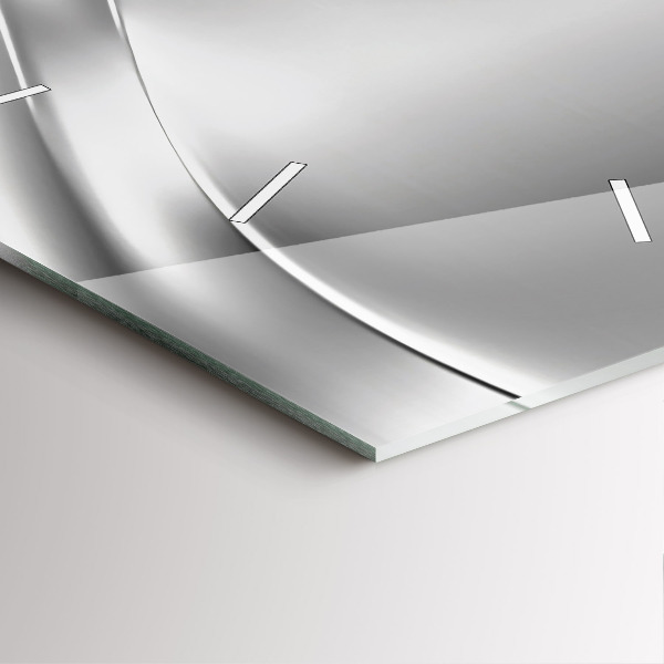 Square wall clock Silver abstraction