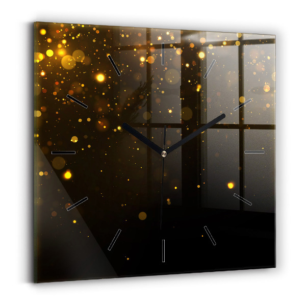 Square wall clock Gold dust