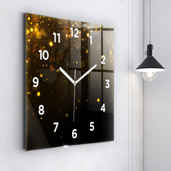 Square wall clock Gold dust