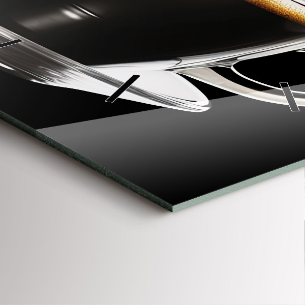 Square wall clock Black coffee