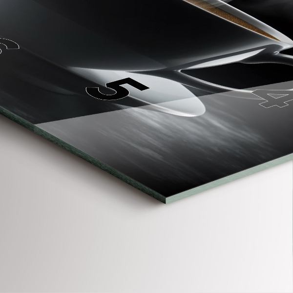 Square wall clock A cup of black coffee