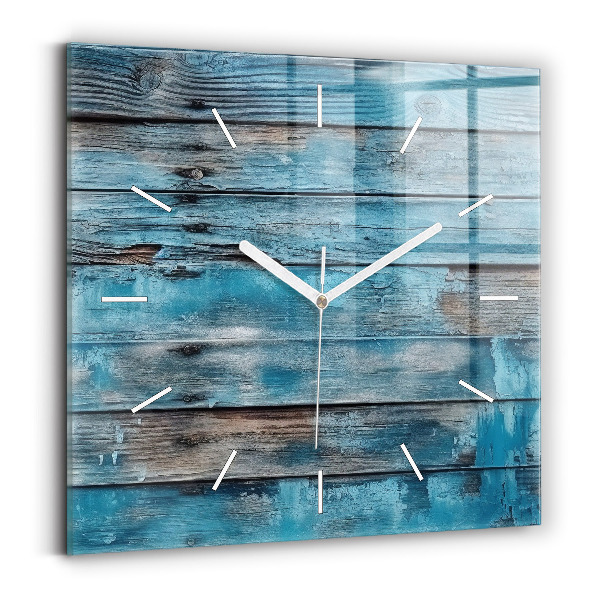 Square wall clock Blue boards