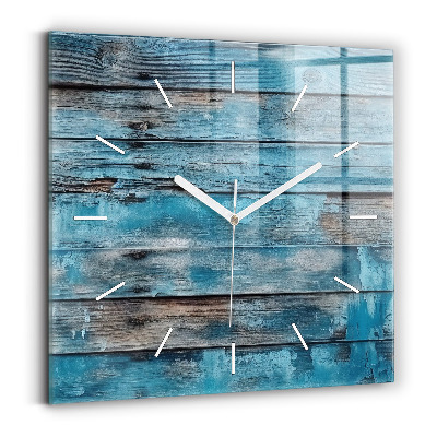 Square wall clock Blue boards