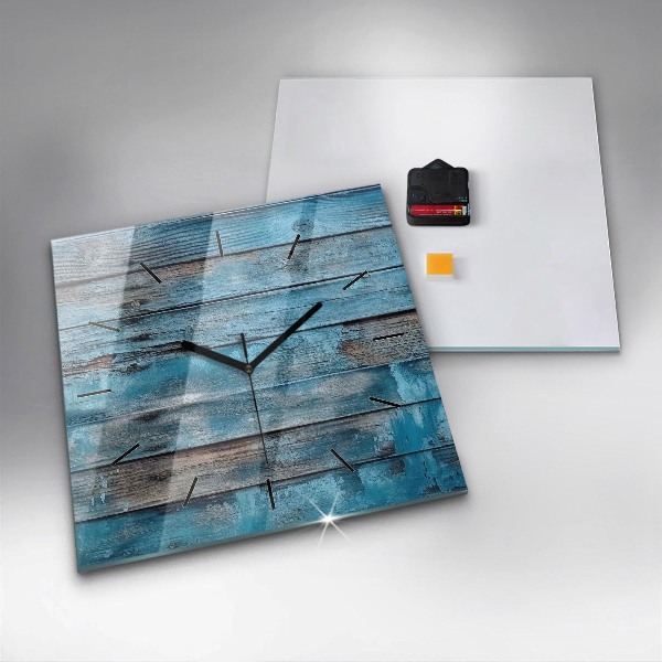 Square wall clock Blue boards