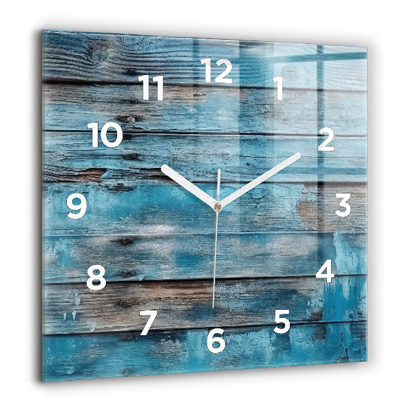 Square wall clock Blue boards