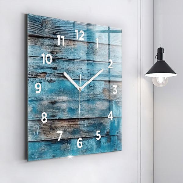 Square wall clock Blue boards