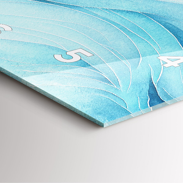 Square wall clock Blue clouds