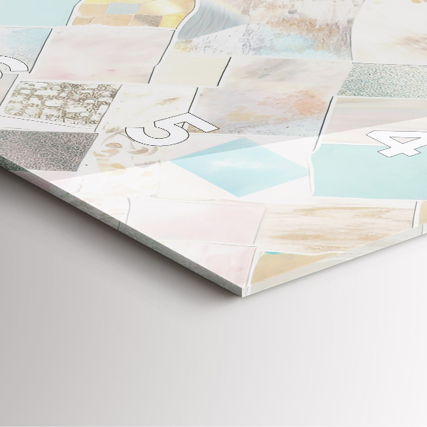 Square wall clock Colored tiles