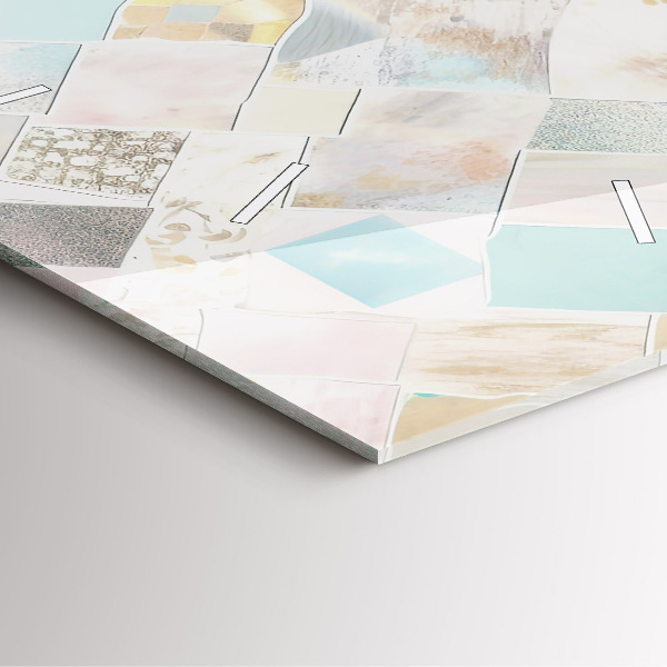 Square wall clock Colored tiles