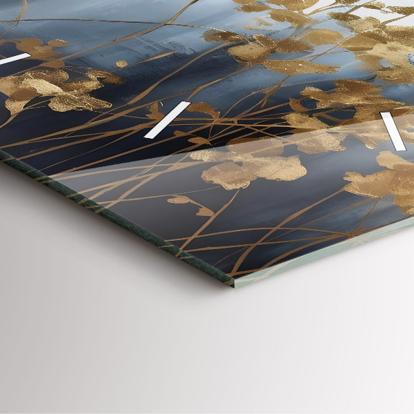 Square wall clock Abstract flowers