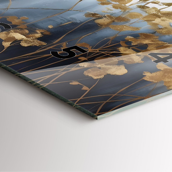 Square wall clock Abstract flowers