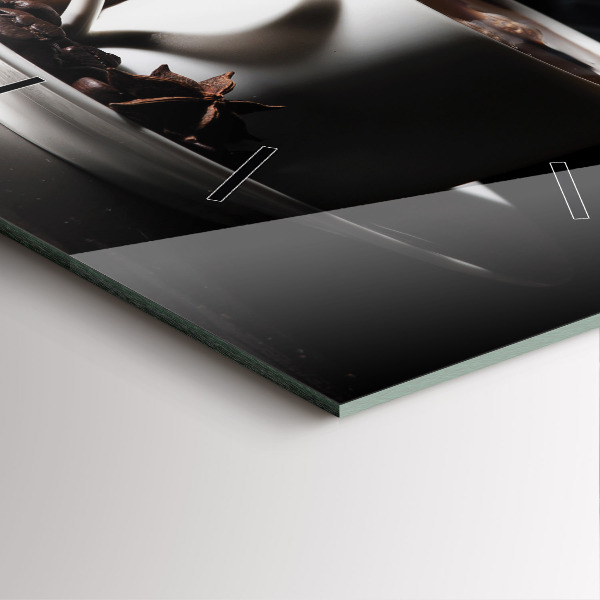 Square wall clock A cup of coffee