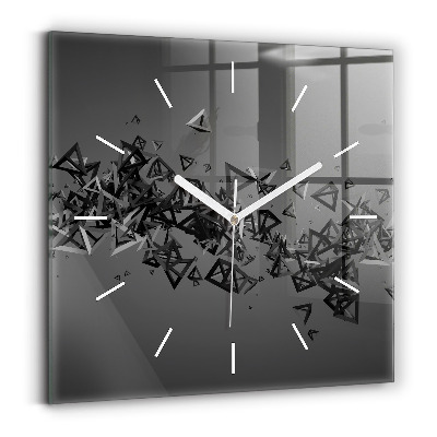 Square wall clock Dark abstraction