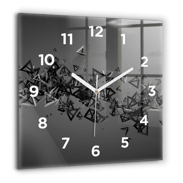 Square wall clock Dark abstraction