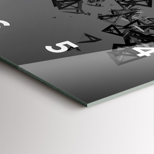 Square wall clock Dark abstraction