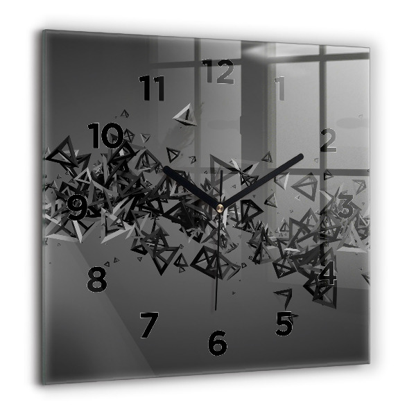 Square wall clock Dark abstraction