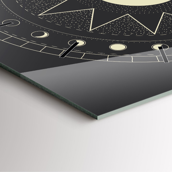 Square wall clock Moon phases