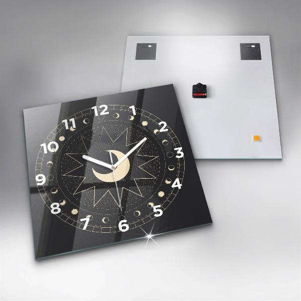 Square wall clock Moon phases