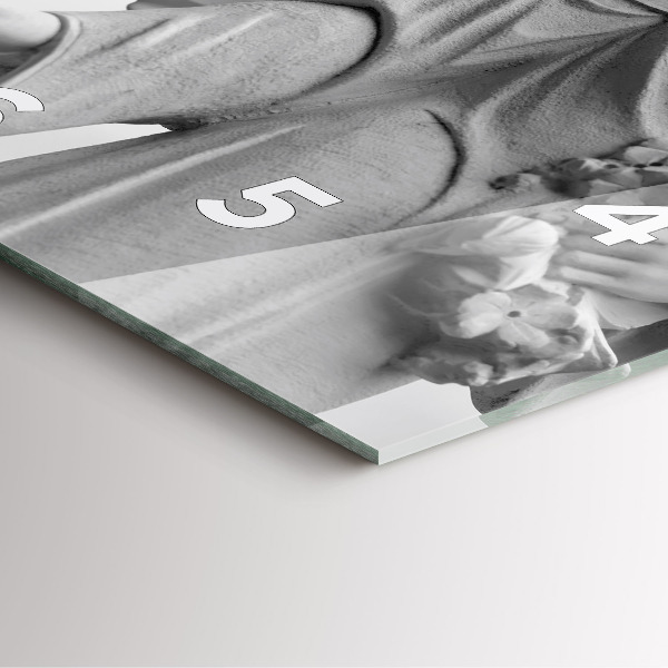 Square wall clock Old Angel Sculpture