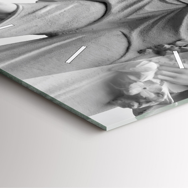 Square wall clock Old Angel Sculpture