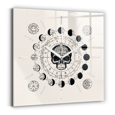 Square wall clock Moon phases