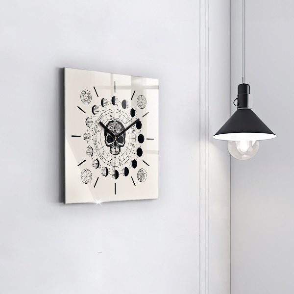 Square wall clock Moon phases