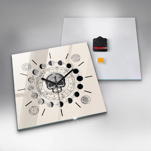 Square wall clock Moon phases