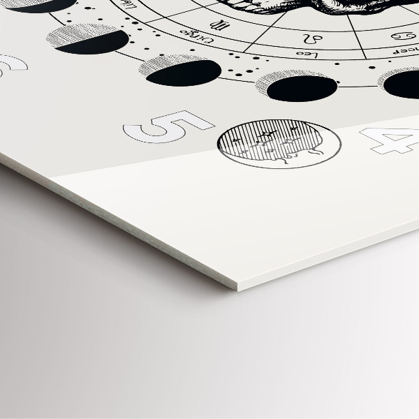 Square wall clock Moon phases