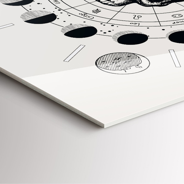 Square wall clock Moon phases