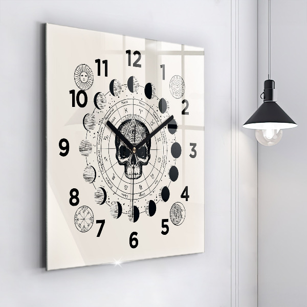 Square wall clock Moon phases