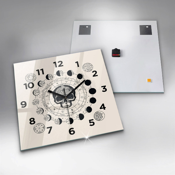 Square wall clock Moon phases