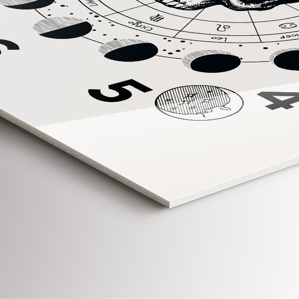 Square wall clock Moon phases