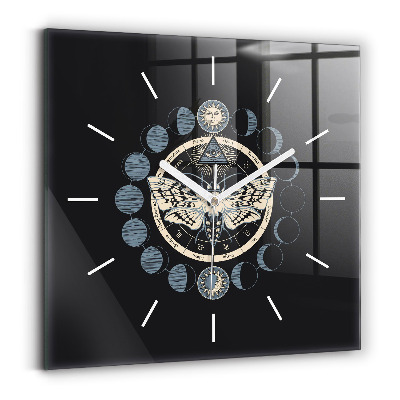 Square wall clock Moon phases