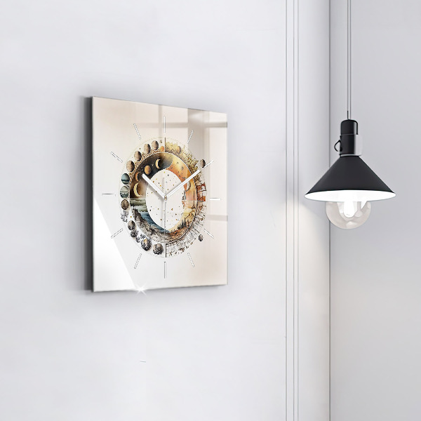 Square wall clock Astronomy clock