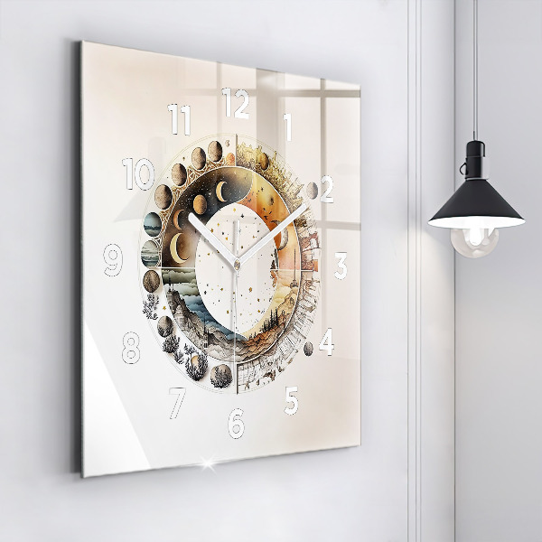 Square wall clock Astronomy clock
