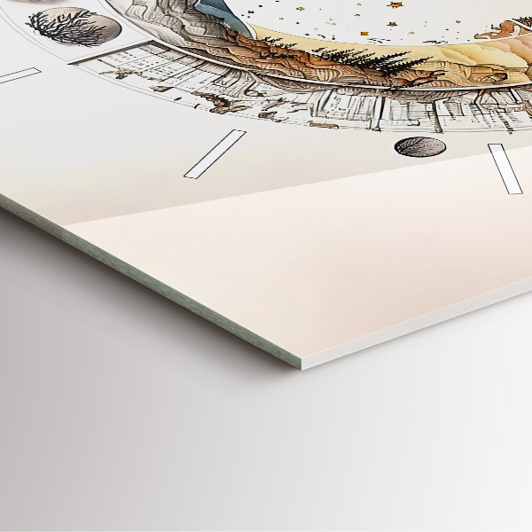 Square wall clock Astronomy clock