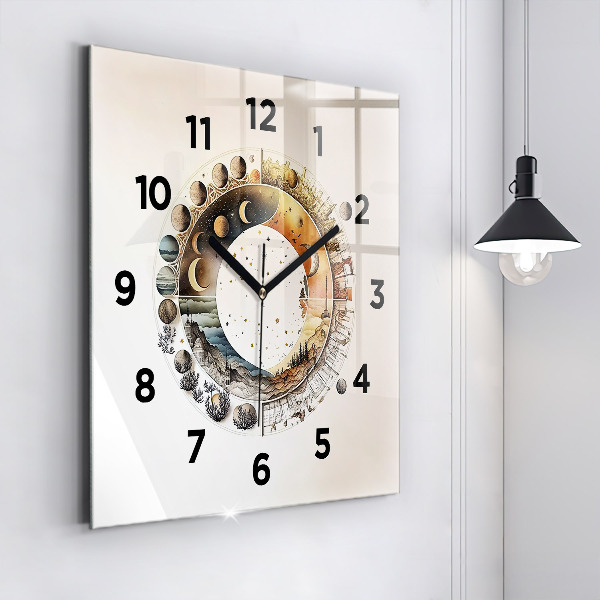 Square wall clock Astronomy clock